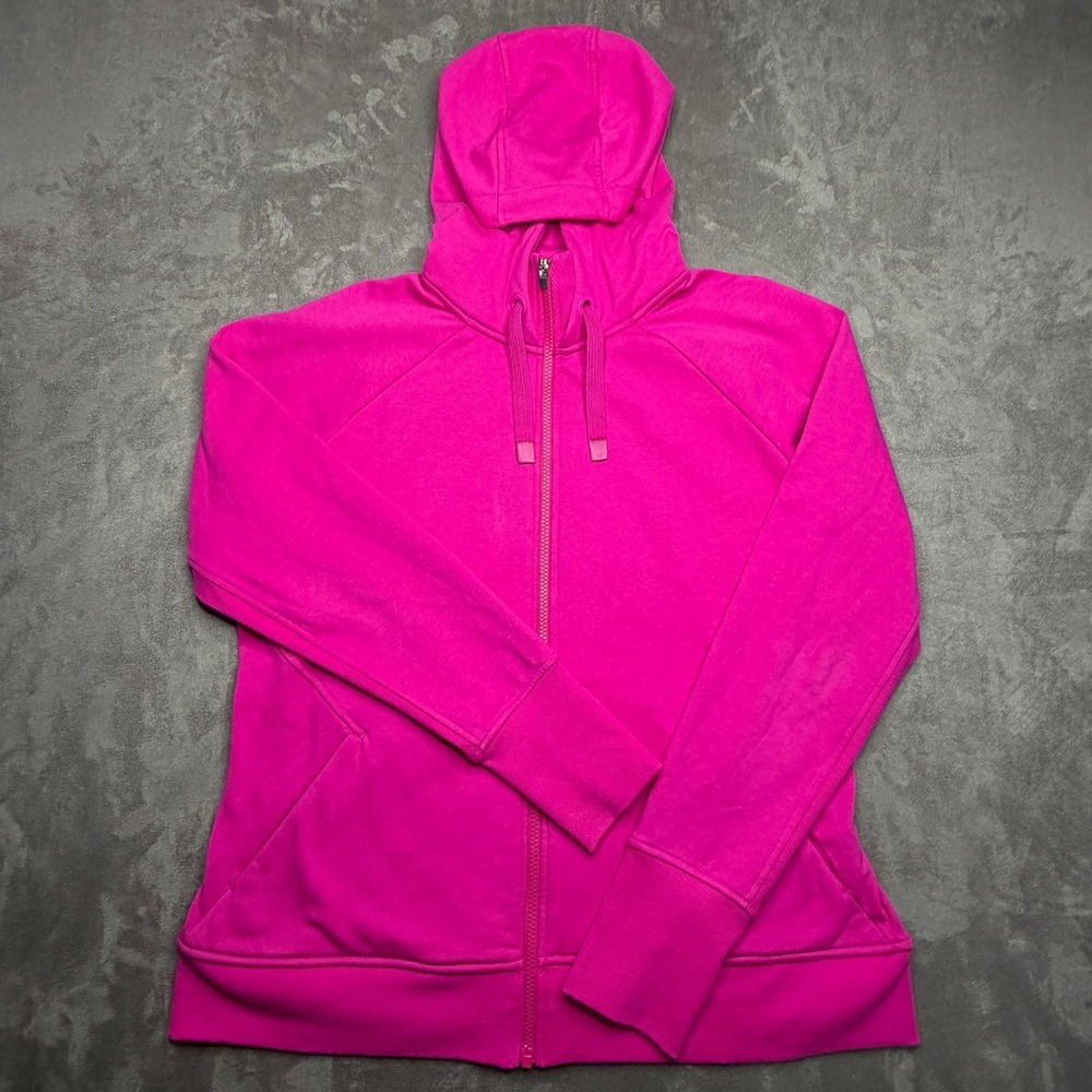 Athleta Hoodie Womens XL Pink Full Zip Thumbhole Activewear Sweatshirt 7856 - Picture 4 of 9